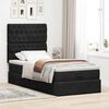 vidaXL Ottoman bed met matrassen en LED's 90x190cm fluweel zwart