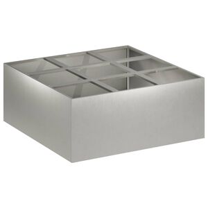 vidaXL Plantenbak zilver 100 x 100 x 30 cm Roestvrij staal