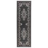 vidaXL Tapijtloper FLORNES Geweven Grijs Patroon 67 x 150 cm PP 7 mm
