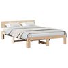 vidaXL Bedframe met hoofdeinde Naturel 160 x 200 cm Massief grenenhout