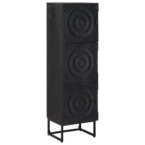 vidaXL Hoge kast Zwart 35 x 30 x 120 cm