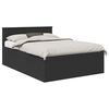 vidaXL Bedframe met hoofdeinde Zwart 140 x 200 cm Bewerkt hout