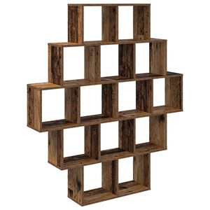 vidaXL Wandplank Oud hout 120 x 20 x 136 cm Bewerkt hout
