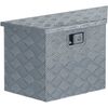 vidaXL Aluminium kist trapezo&iuml;de 70x24x42 cm zilverkleurig