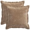 vidaXL Kussensloop 2 pcs HOUTEN Bruin 50 x 50 cm Chenille Stof