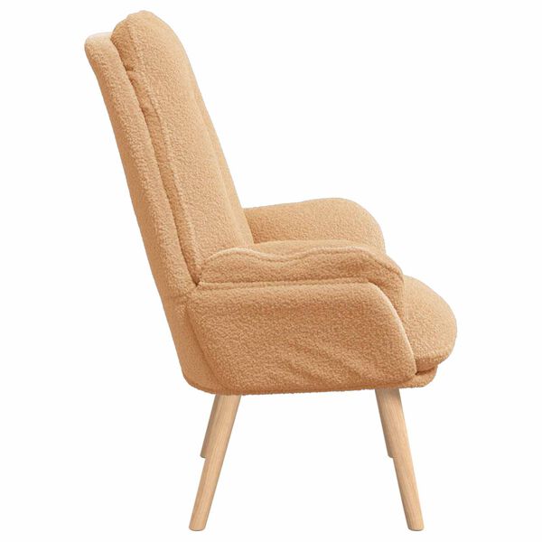 vidaXL Fauteuil Beige 69 x 74 x 93 cm Sherpa Stof