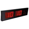 Perel Wandklok LED 83x23 cm zwart