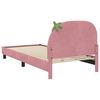 vidaXL Bedframe voor kinderen met hoofdbord Roze 80 x 200 cm Fluweel