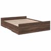 vidaXL Bedframe met lades bewerkt hout bruin eikenkleur 150x200 cm