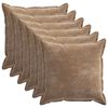 vidaXL Kussensloop 6 st HOUTEN Bruin 55 x 55 cm Chenille Stof