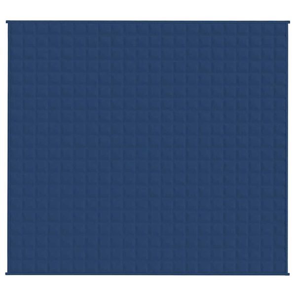 vidaXL Verzwaringsdeken 200x225 cm 9 kg stof blauw