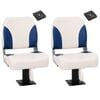 vidaXL Bootstoelen 2 st met poot 360&deg; draaibaar