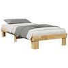 vidaXL Bedframe zonder matras 100x200 cm massief hout eiken