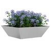 vidaXL Tuin Bloempot Zilver 50 x 50 x 15 cm Roestvrij staal