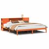 vidaXL Bed met boekenkast zonder matras grenenhout wasbruin 200x200 cm