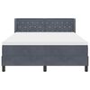 vidaXL Boxspringbed met matras Donkergrijs 200 x 160 cm Polyester