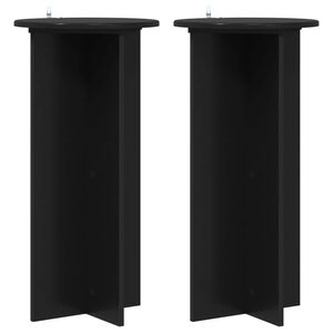 vidaXL Plantenstandaard 2 st Zwart 40 x 40 x 80 cm Bewerkt hout