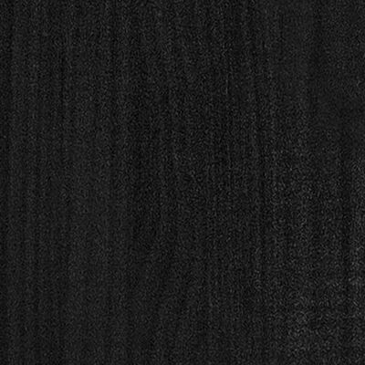 vidaXL Boekenkast met 4 schappen 60x30x140 cm massief grenenhout zwart
