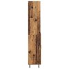 vidaXL Hoge kast Oud Hout 69,5 x 34 x 180 cm Geengineerd Hout en Glas