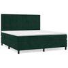 vidaXL Boxspring met matras fluweel donkergroen 180x200 cm