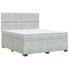 vidaXL Boxspringbed met matras Lichtgrijs 140 x 200 cm Fluweel