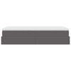 vidaXL Ottoman bed met matras 90x190cm kunstleer grijs