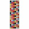 vidaXL Vloerkleedloper LESAKA kleurrijk 50 x 250 cm Diamantvelours