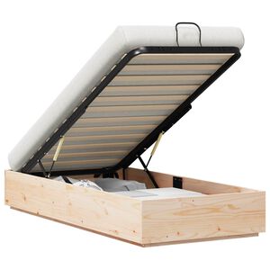 vidaXL Ottoman Bedframe met Opslag Naturel 75 x 190 cm