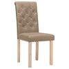 vidaXL Eetkamerstoelen 6 st stof taupe