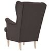 vidaXL Fauteuil 74x84x100 cm stof donkerbruin