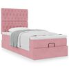 vidaXL Ottoman bed met matrassen 80x200cm fluweel roze