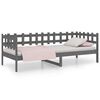 vidaXL Slaapbank 90x200 cm massief grenenhout grijs