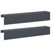 vidaXL Afdekprofiel voor tuinafboording 2 st 100 x 20 x 15 cm Staal