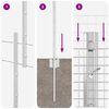 vidaXL Hek met Paal Zilver 1,2 x 50 m Staal