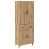 vidaXL Hoge kast 2 st Artisan Eiken 69,5 x 34 x 180 cm Bewerkt hout