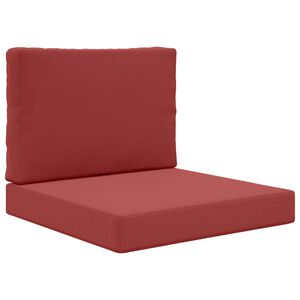 vidaXL Buiten bankkussen 2 pcs Wijnrood Polyester
