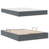vidaXL Opbergbed met matras Donkergrijs 140 x 190 cm Fluweel