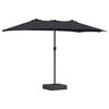 vidaXL Tuinparasol Zwart 385 x 209 x 244 cm Polyester