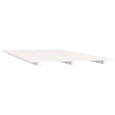 vidaXL Bedframe 90x190 cm massief grenenhout wit