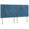 vidaXL Hoofdbord donkerblauw 180x5x118/128 cm fluweel