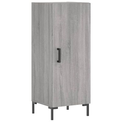 vidaXL Hoge kast 34,5x34x180 cm bewerkt hout grijs sonoma eikenkleurig