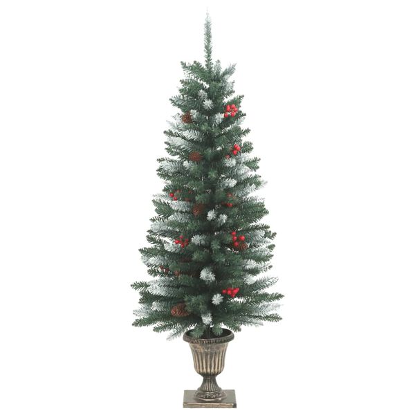 vidaXL Kunstkerstbomen 2 st 100 LED's 120 cm groen