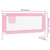 vidaXL Bedhekje peuter 160x25 cm stof roze