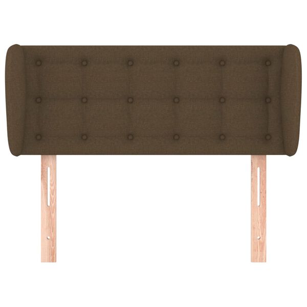 vidaXL Hoofdbord met randen 103x23x78/88 cm stof donkerbruin
