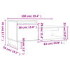 vidaXL Salontafel 100x50x45 cm bewerkt hout bruineiken