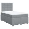 vidaXL Boxspring met matras stof lichtgrijs 120x190 cm
