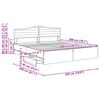 vidaXL Bedframe met lade Beton Grijs 200 x 200 cm Ingenieurshout