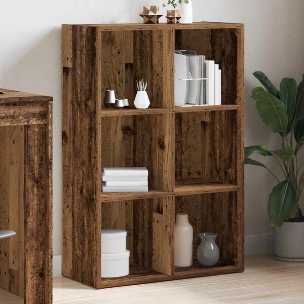 vidaXL Boekenkast/dressoir 66x30x98 cm bewerkt hout oud houtkleurig