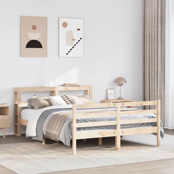 vidaXL Bedframe zonder matras massief grenenhout 120x190 cm
