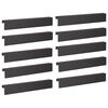 vidaXL Afdekprofiel voor tuinafboording 10 st 100 x 10 x 15 cm Staal